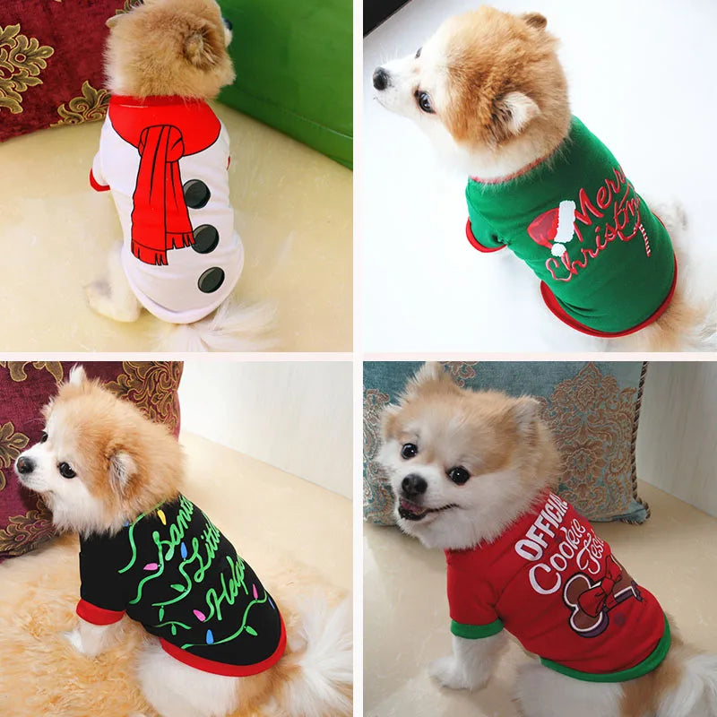 December Happy Christmas Dog Clothes